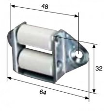 Horizontale lintgeleider voor lint 22mm