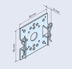 4930 200 263 0 PLAATLAGER 85X85 VOOR BLIP R8-R50